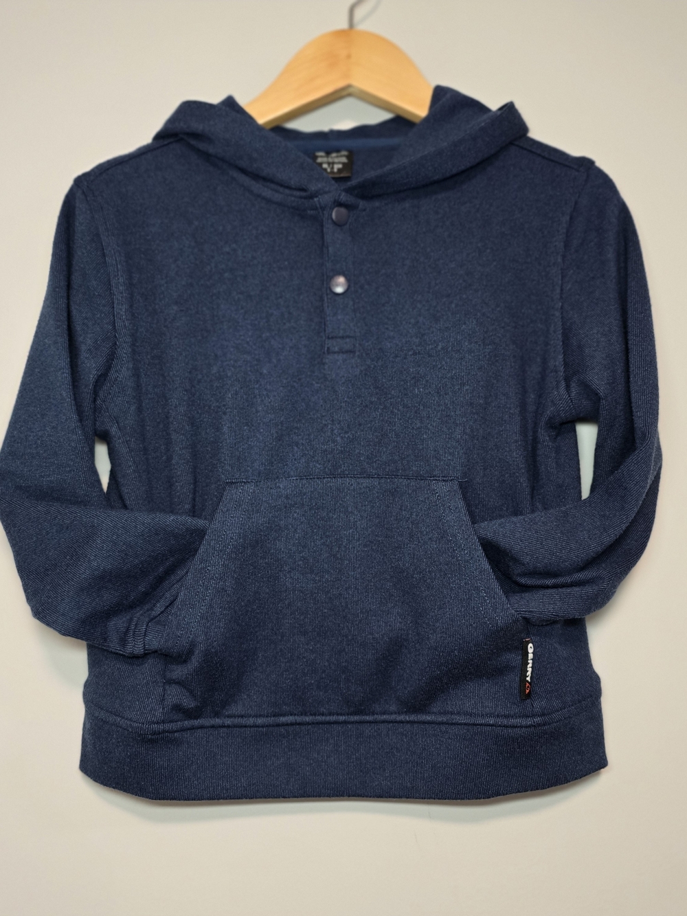 Gerry Weber Navy Lightweight Hooded Henley Sweatshirt NWOT